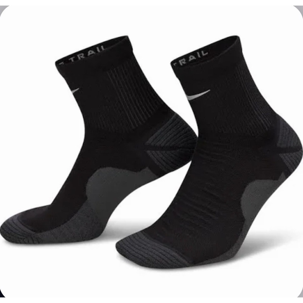 1 Pair Nike Trail Dri-Fit Running Ankle Socks Wool Blend Womens Size 7.5-9 Black